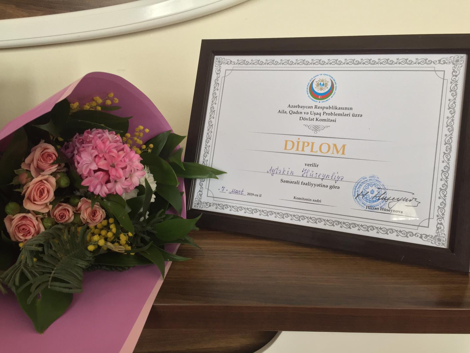 Azerbaijan ministry recognizes student for development of social work
